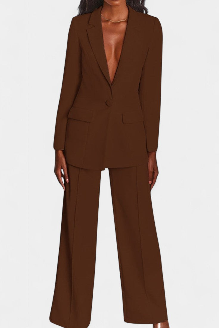 Marnie Tailored Jacket and Wide Leg Pants Set
