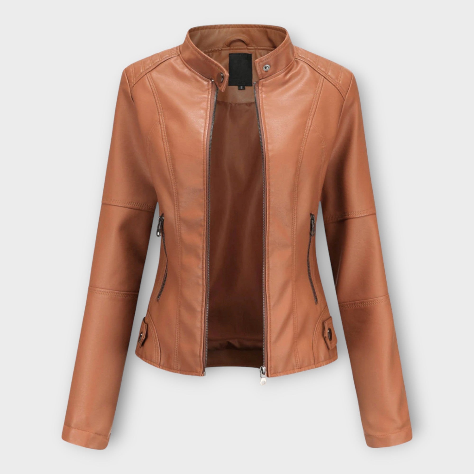 Elegant Leather Jacket with Modern Line and Timeless Aesthetics