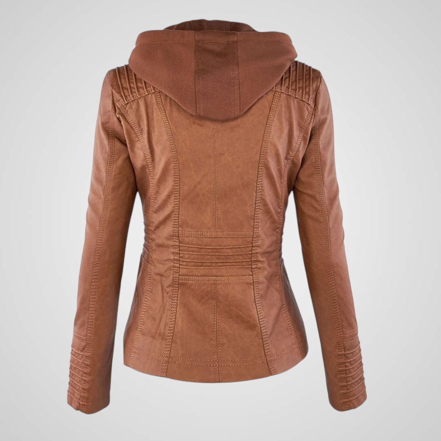 Olivia | Waterproof Women's Leather Jacket with Hood