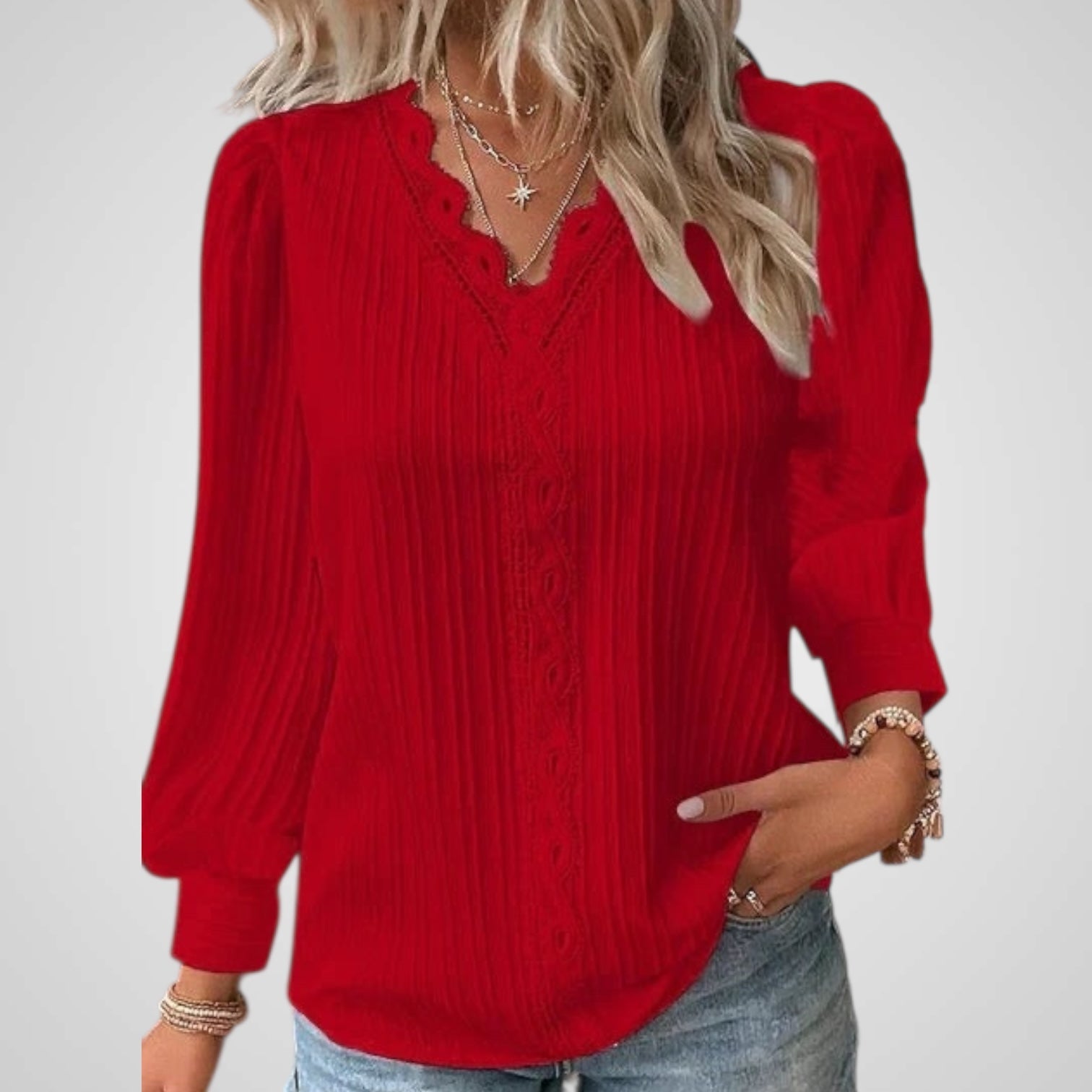 Alison | Women's Blouse - Pleated Comfortable Fit