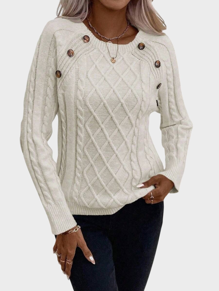 Clara – Knitted Sweater with Buttons