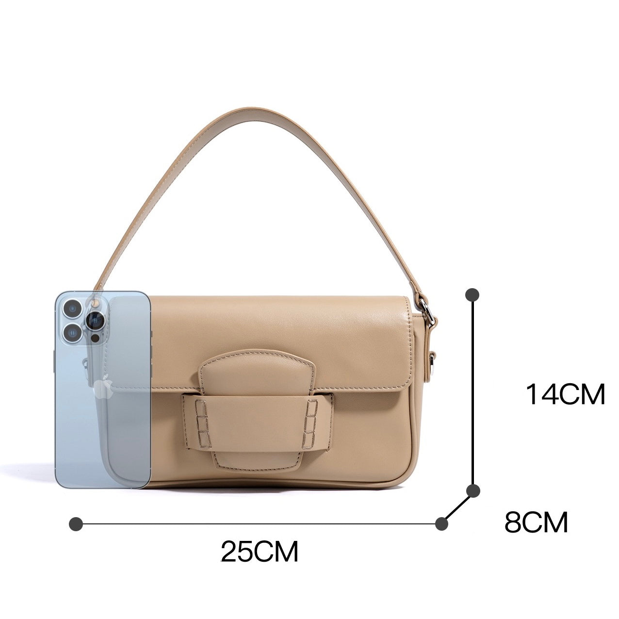 Ismene | Minimalist bag with folding lid