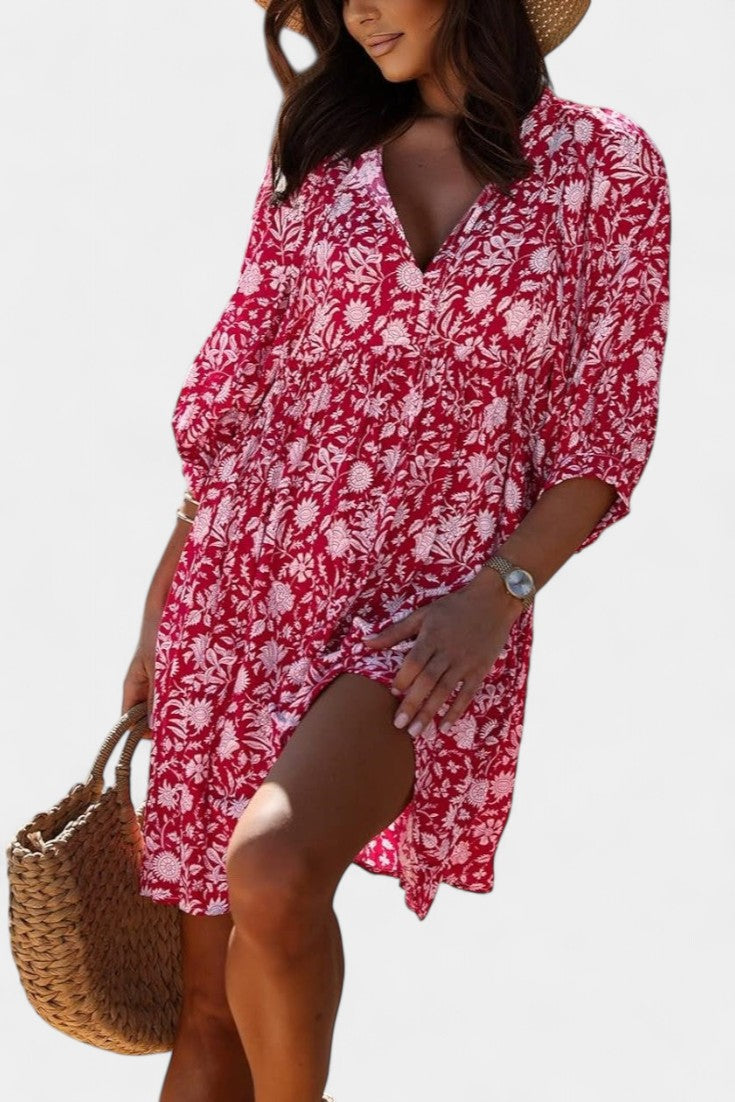 Daniela Boho Floral Mini Dress