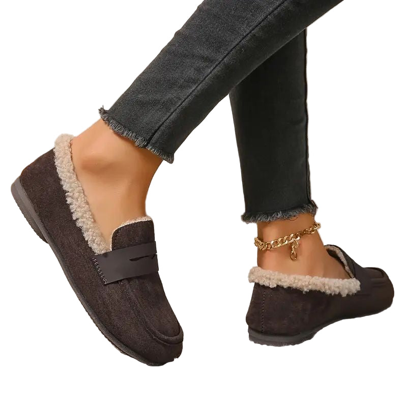 Aria comfortable fur-lined loafers