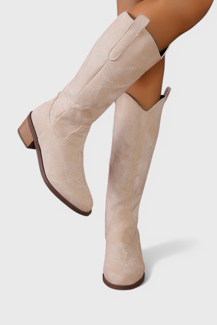 Elka Western Cowboy Boots in Suede