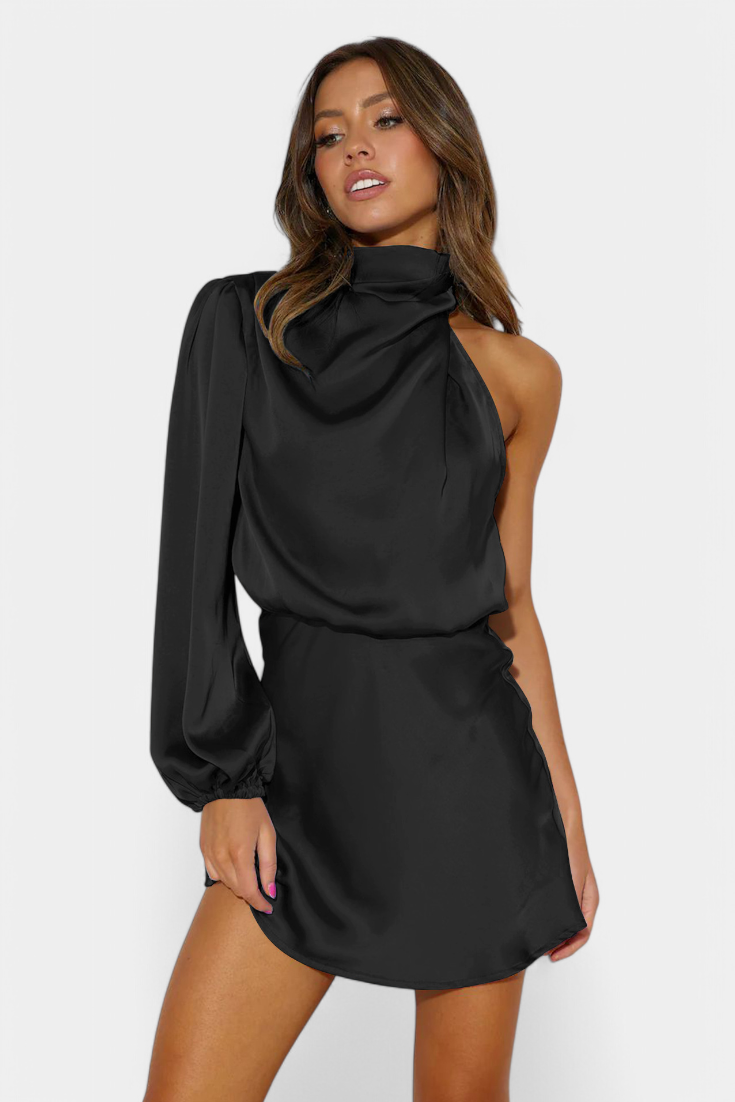 Mara Mini Draped One-Shoulder Dress