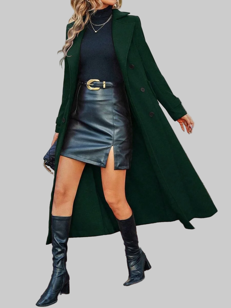 Mila double-breasted wool coat