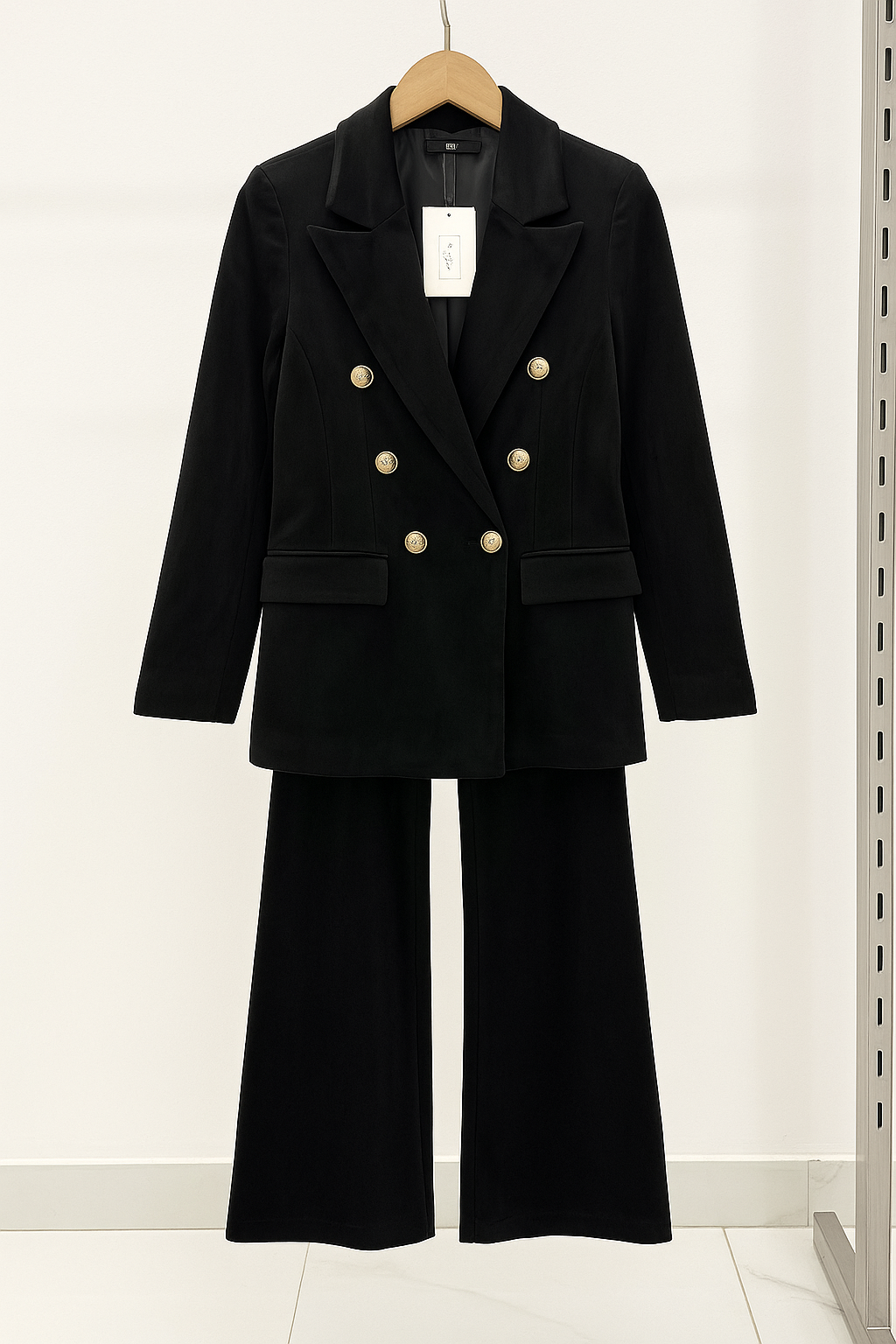 Dimitra | Double Breasted Velvet Blazer Set