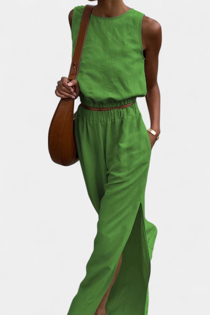 Portia Cotton and Linen Set with Side Opening