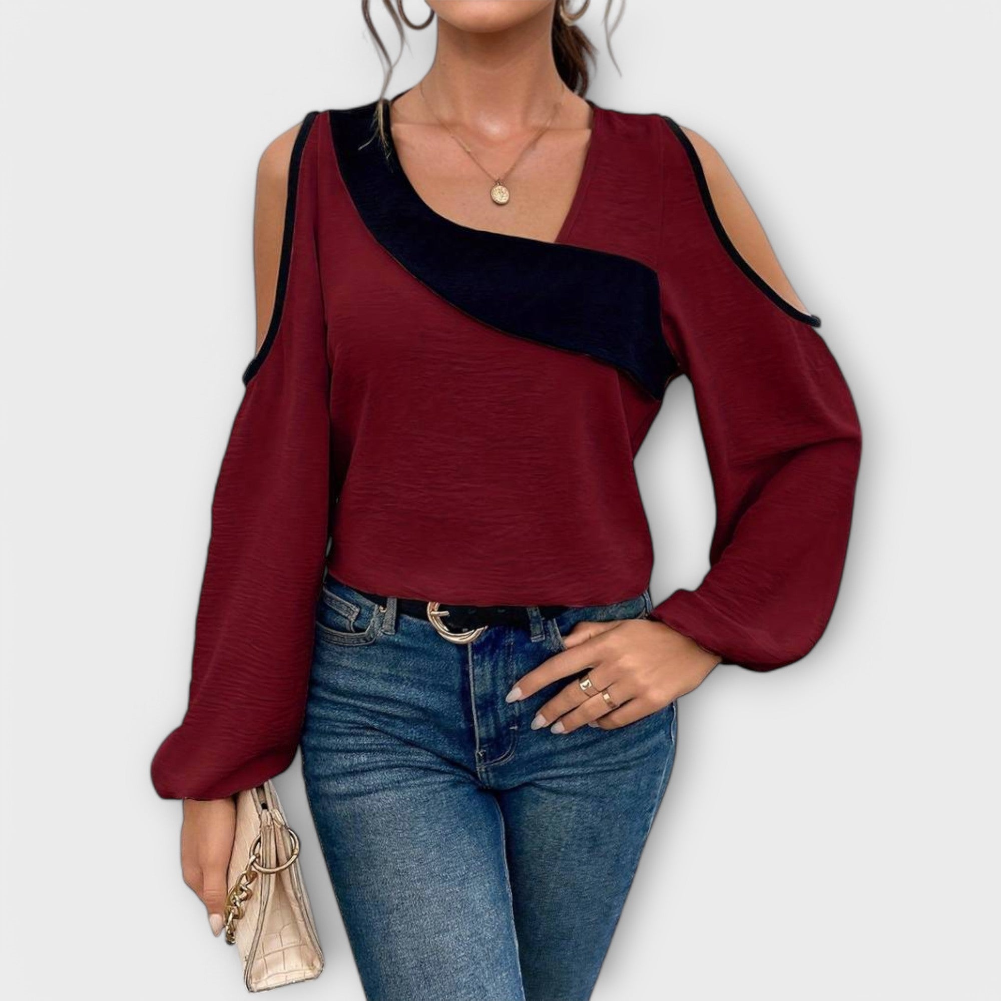 Scarlett - Square-neck blouse