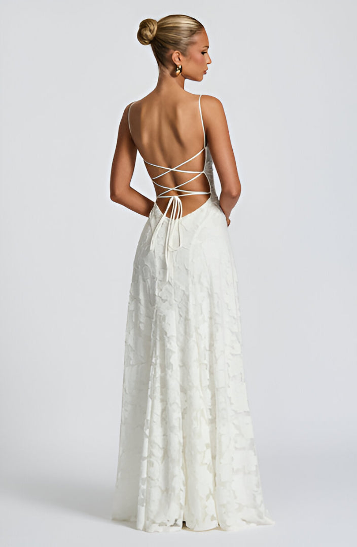 Francisa - Maxi Dress with Lace Corsage