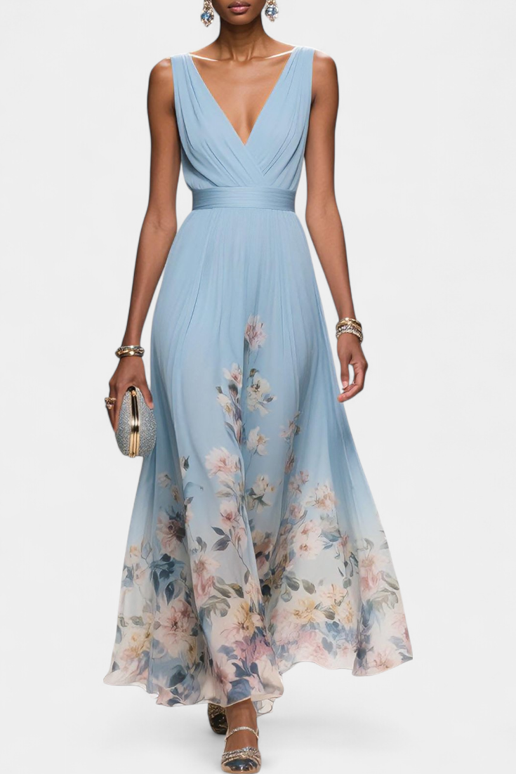 Sauline Sleeveless Floral Maxi Dress