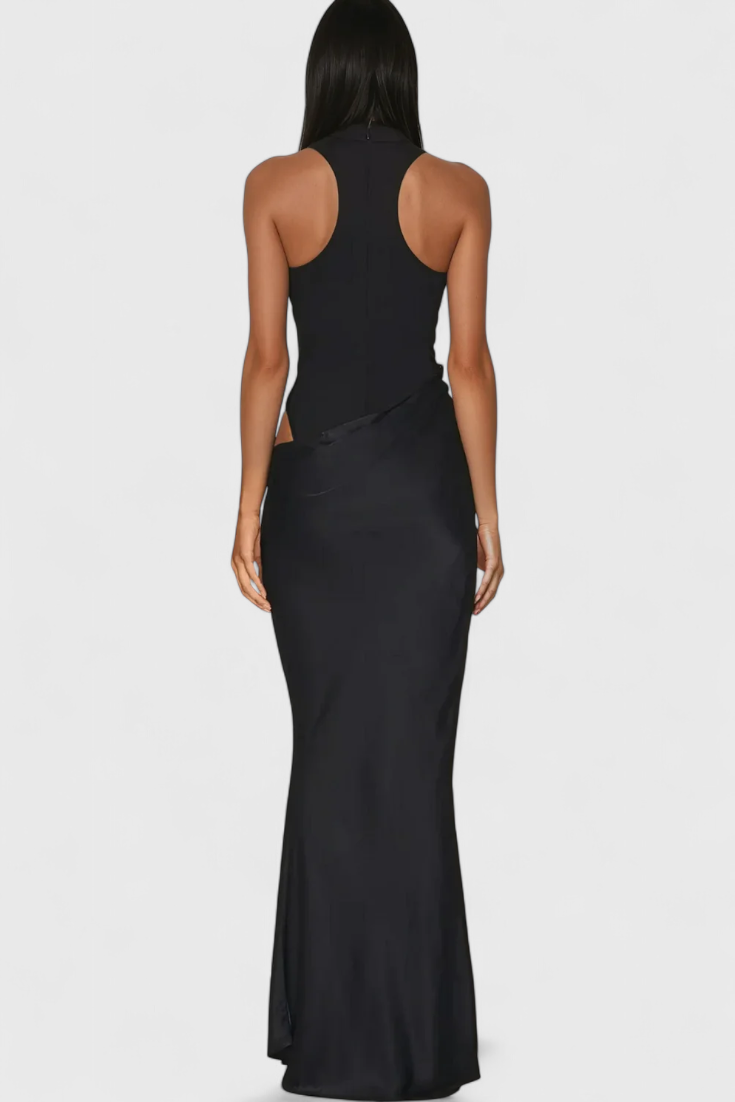 Mafalda Maxi Dress with Tank Top Style and Slim Silhouette
