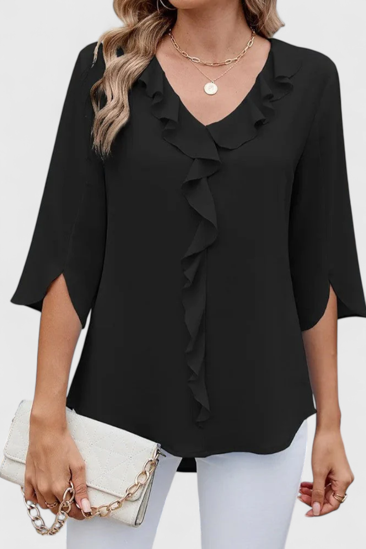 Annemiek Casual Blouse with a Comfortable Line and Elegant Style