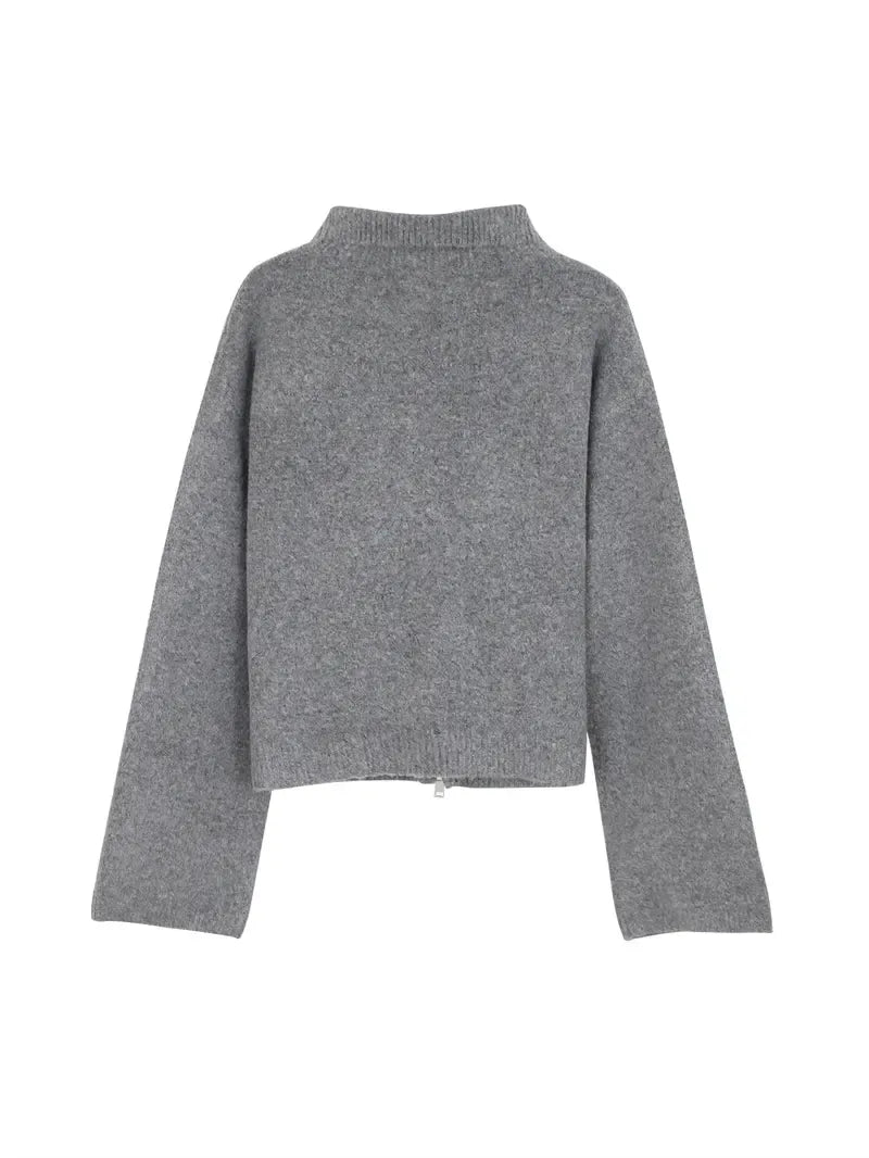 Maxine | Elegant Knit High Neck Cardigan