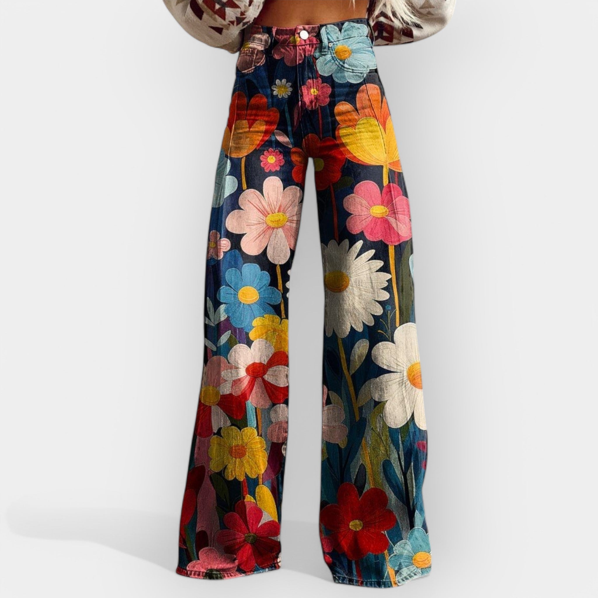 Floral Wide Leg Pants