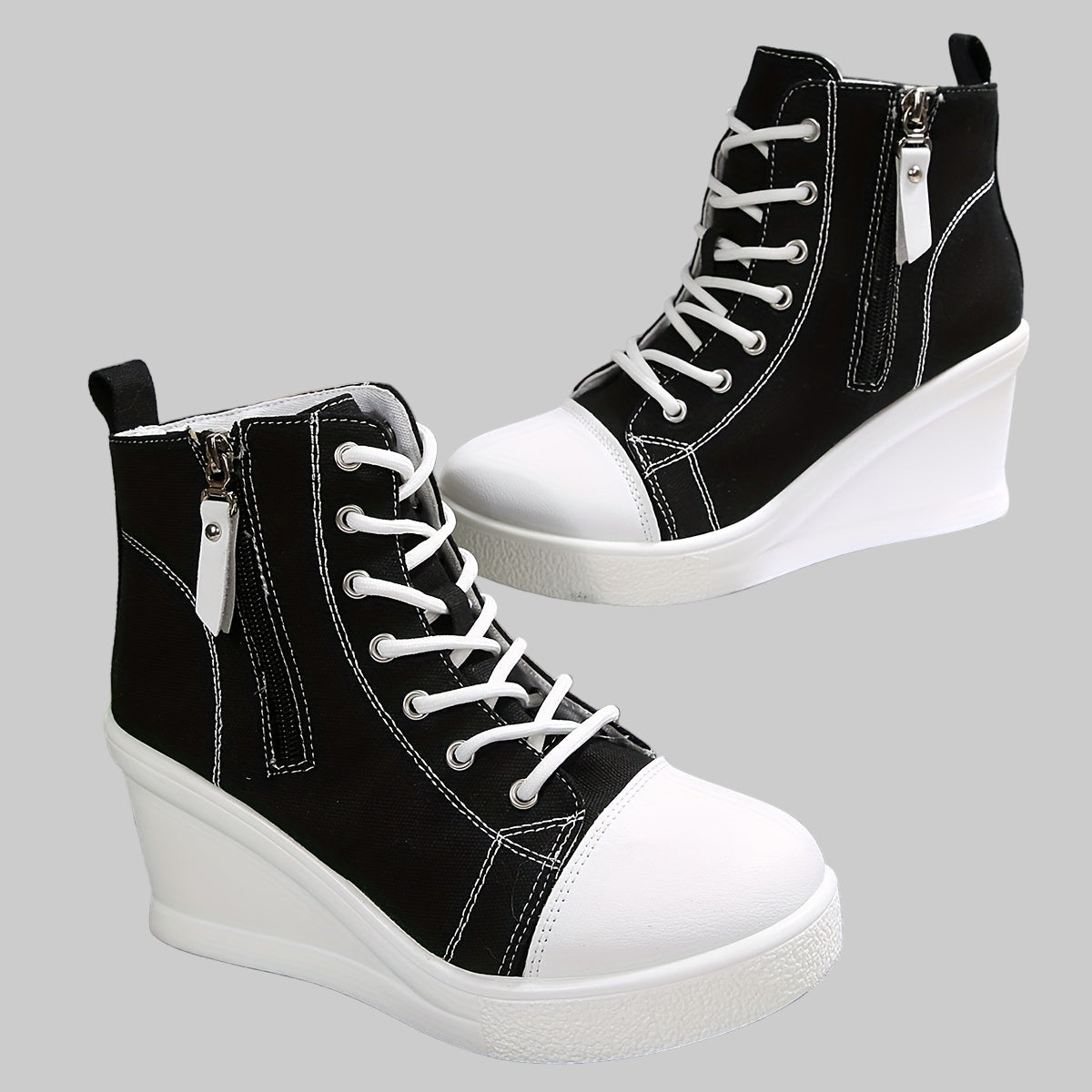 Mideia | Uptown Canvas Wedge Sneakers