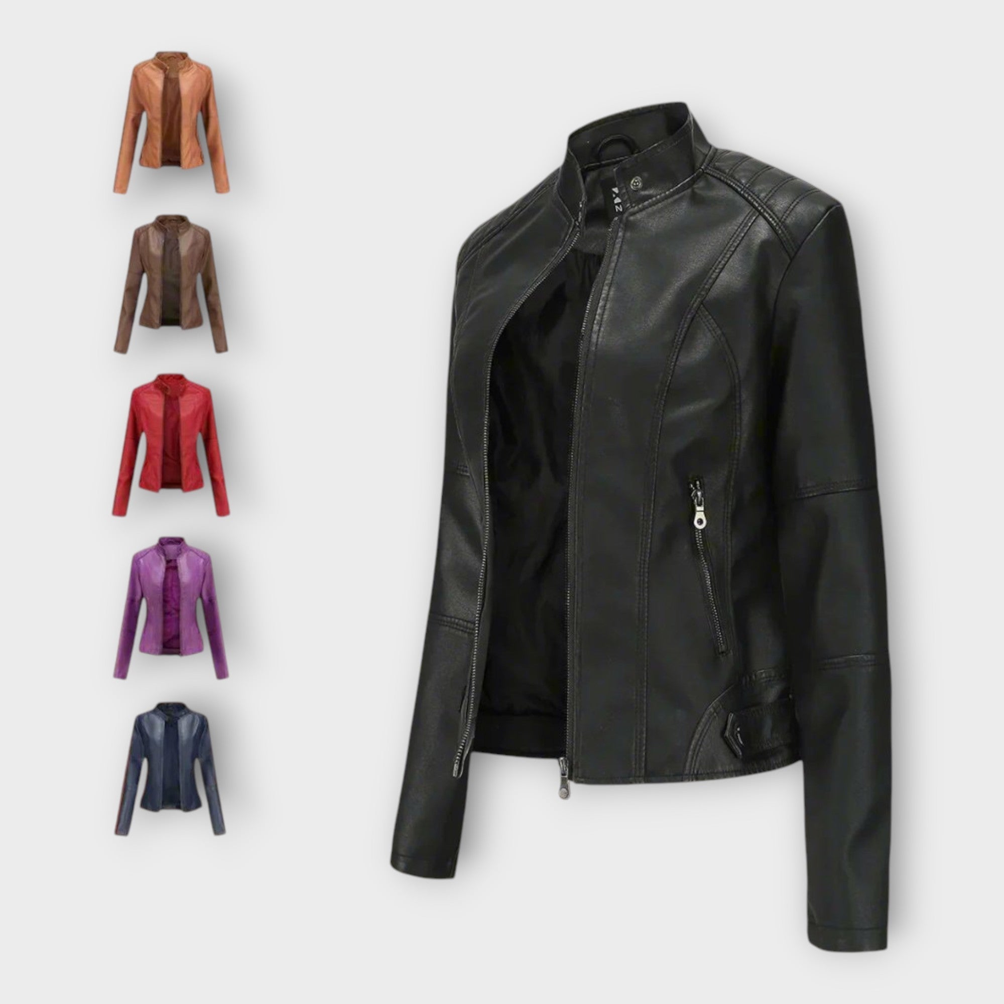 Elegant Leather Jacket with Modern Line and Timeless Style