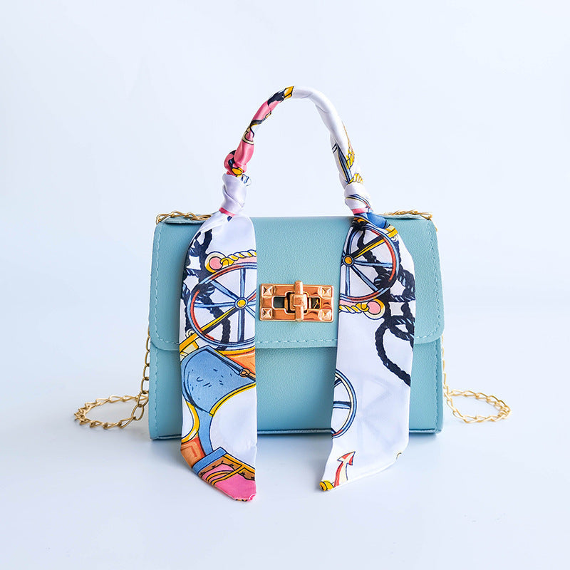 Lyla - Small Chain Bag with Silk Scarf