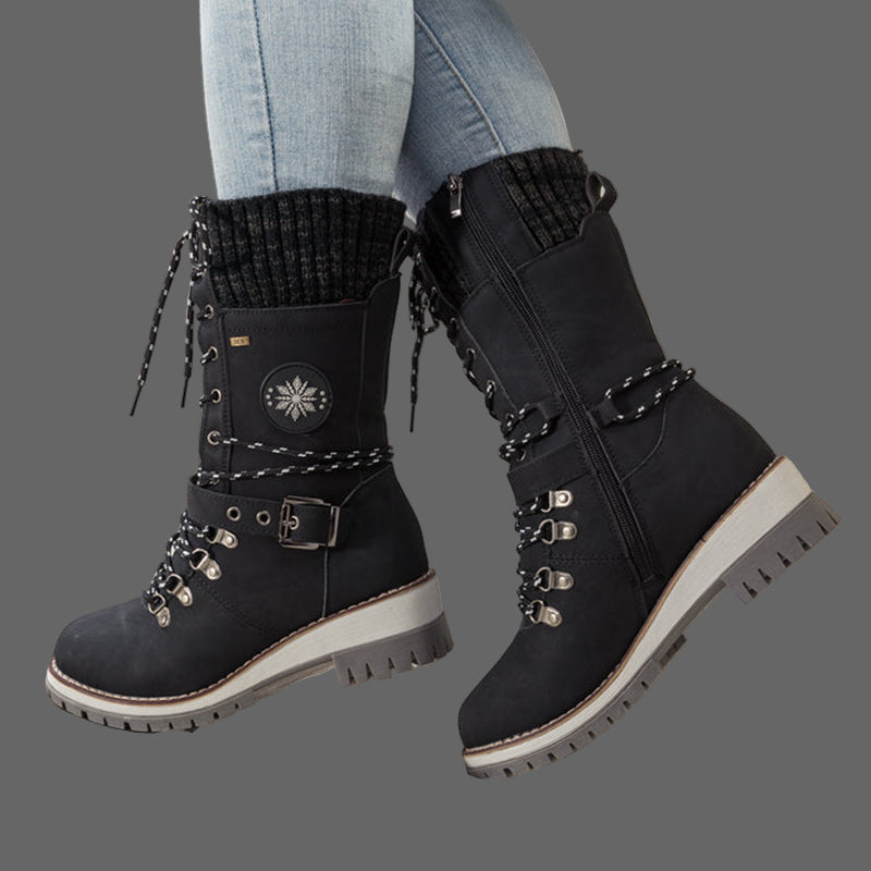 Carolina - Twist boots with side zipper