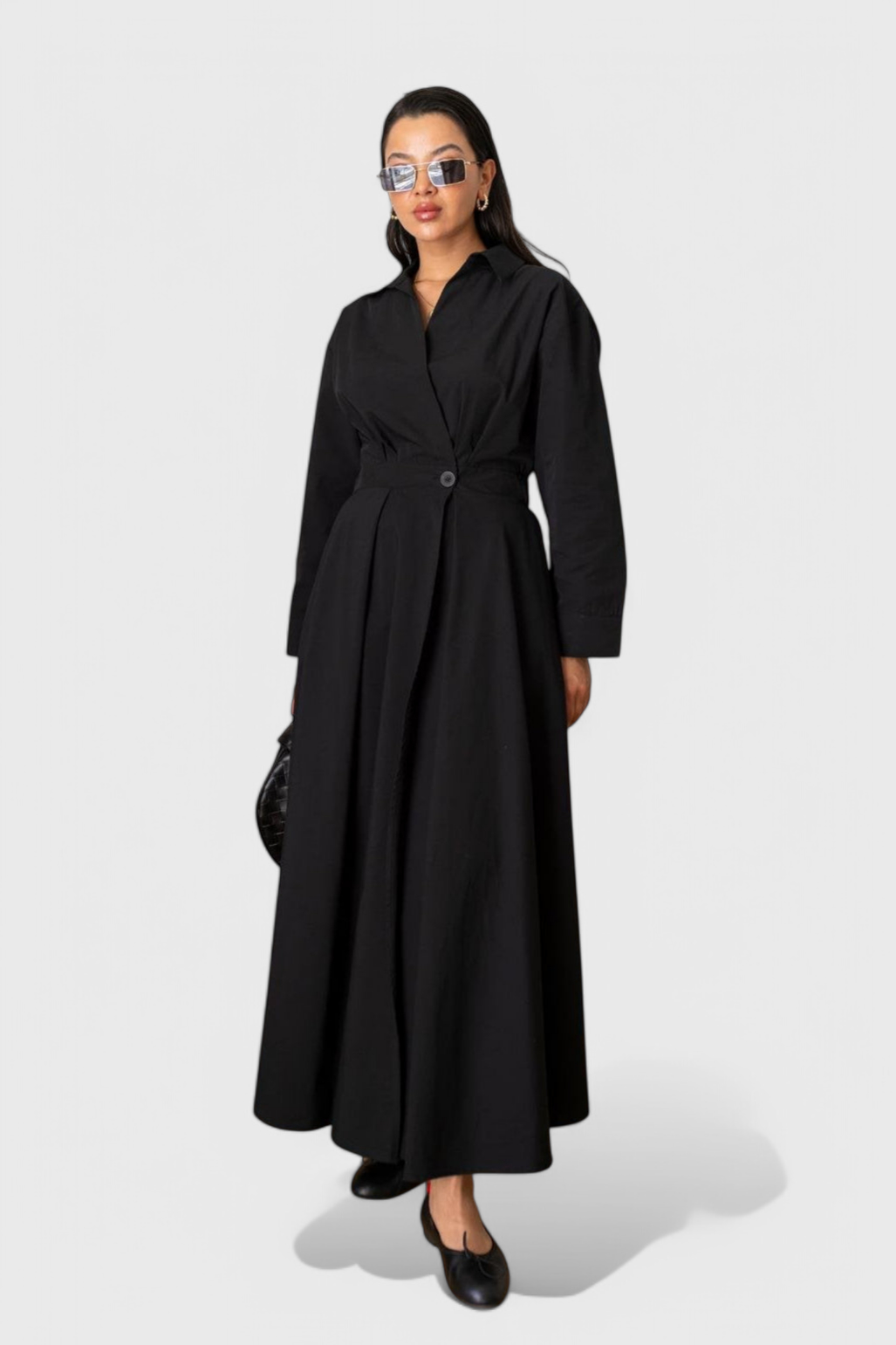 Celina Long Maxi Dress with Lapel