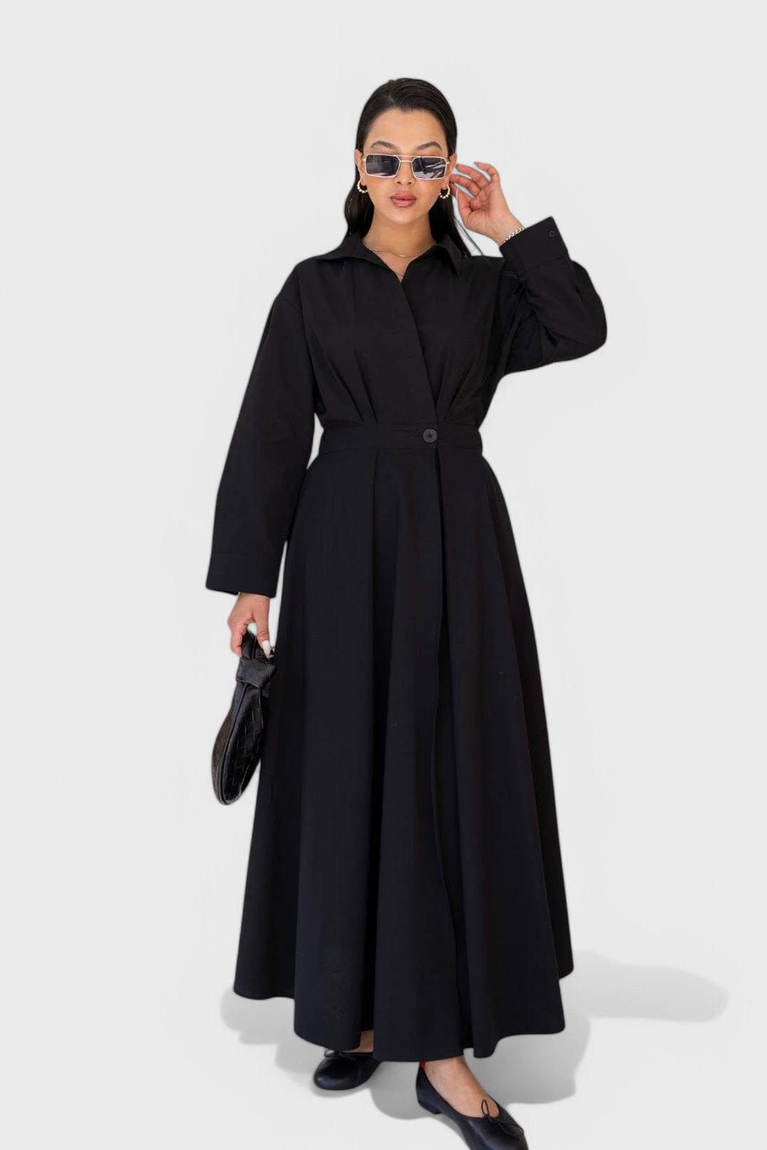 Celina Long Maxi Dress with Lapel